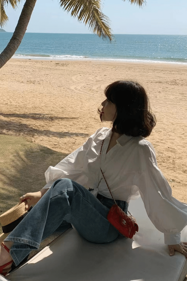 渡假風打結襯衫
