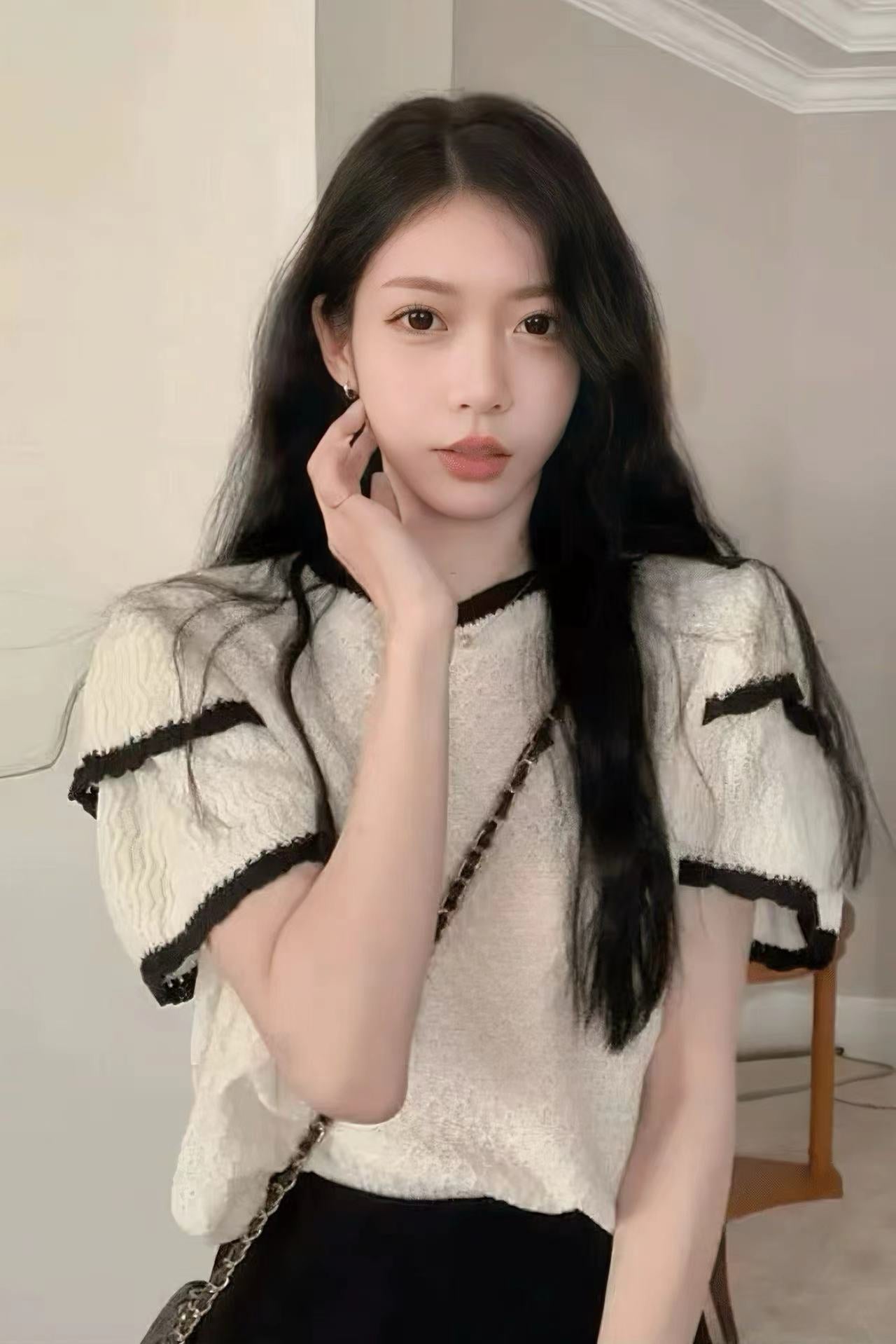 法式小香針織衫