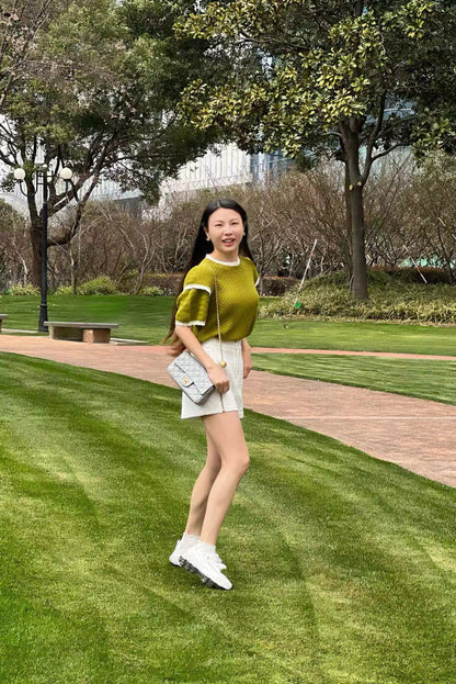 法式小香針織衫